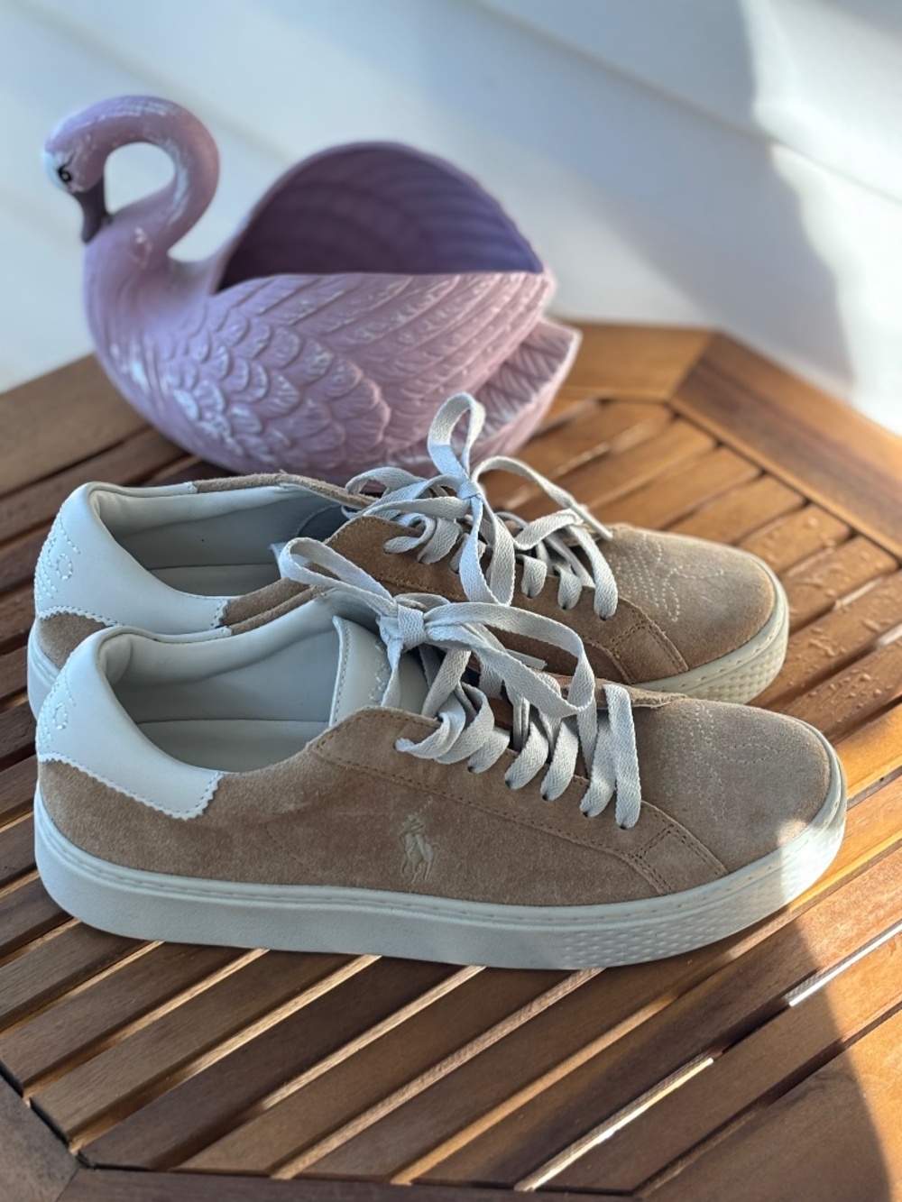 Women' Size 8 Polo Ralph Lauren Court 125 I| Premium Boot Stitch Sneakers